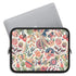 Floral Butterflies Custom Name Laptop Sleeve